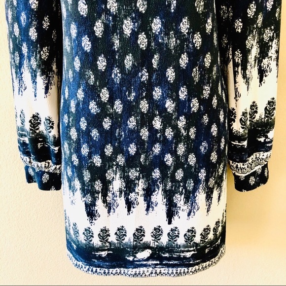 WAYF⚡️Navy Blue Rose Prints Choker Shift Dress_S - Picture 5 of 9